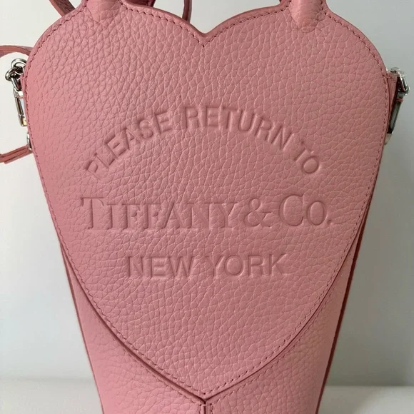 NWOT Tiffany & Co. Rose Pink Heart-Shaped Crossbody Bag - Picture 14 of 14